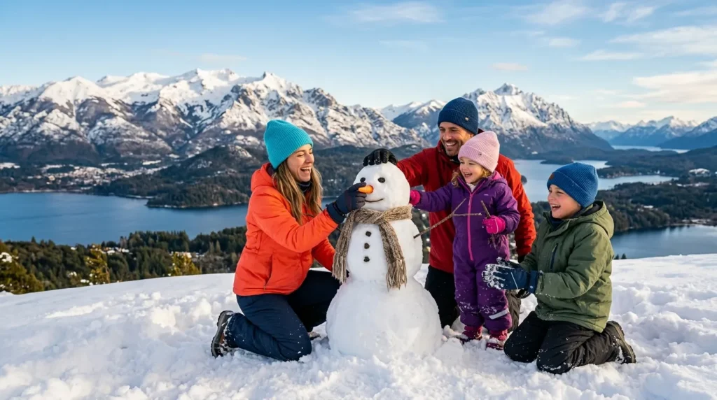 Dicas imperdíveis sobre o que fazer em Bariloche com crianças curtindo a neve e montanhas.