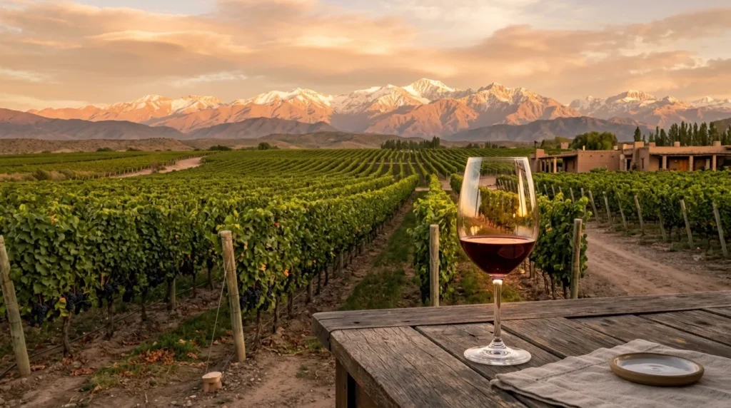 Dicas imperdíveis sobre o que fazer em Mendoza em 3 dias com vinícolas e montanhas ao pôr do sol.