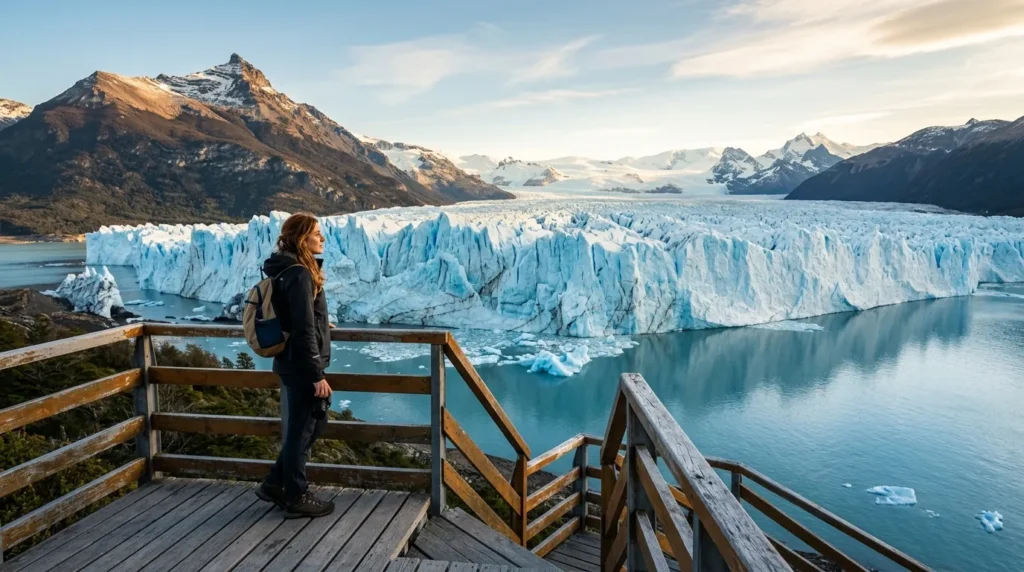 Geleira Perito Moreno na melhor epoca para viajar para argentina em cenario natural.