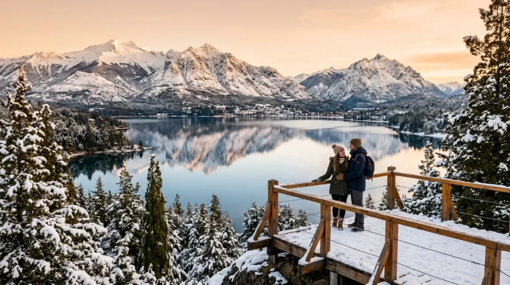 Descubra o que fazer em Bariloche com paisagens deslumbrantes do Lago Nahuel Huapi e montanhas nevadas.