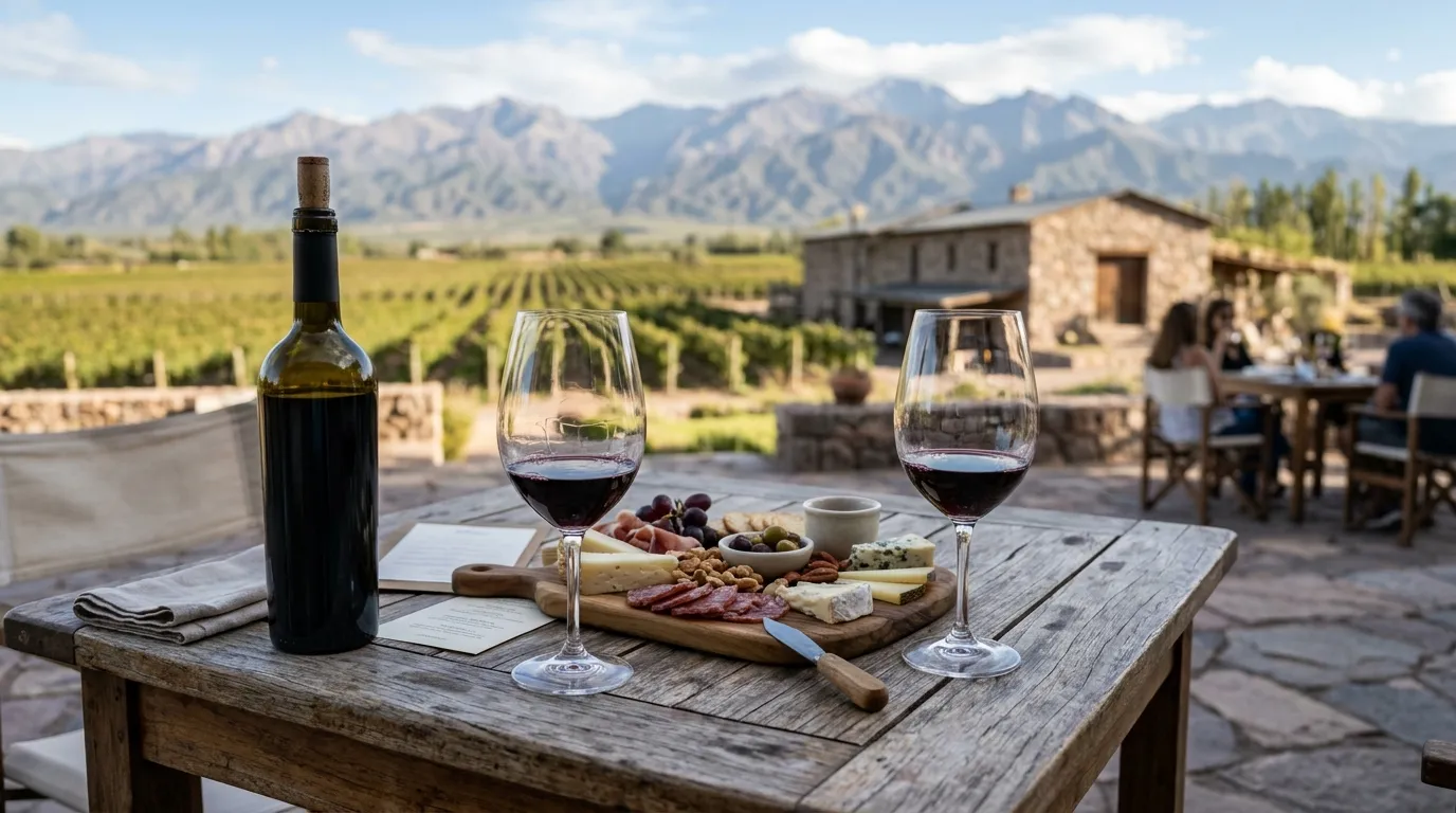 Degustação de vinhos e gastronomia refinada, ótima opção sobre o que fazer em Mendoza na viagem.
