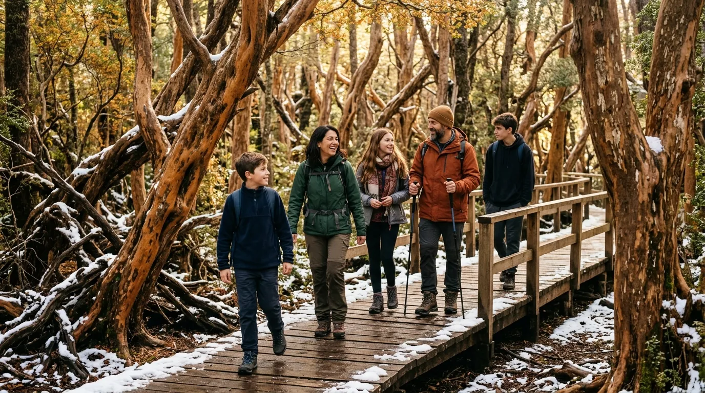 Roteiro natural e o que fazer em Bariloche com crianças no bosque de arrayanes.