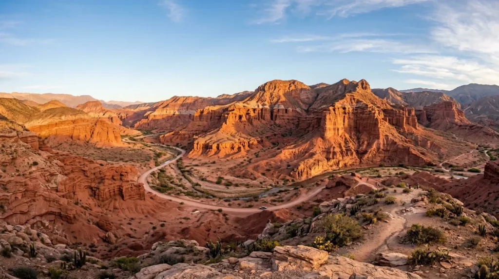 Paisagem deslumbrante de Salta Argentina o que fazer explorando cânions e montanhas vermelhas.