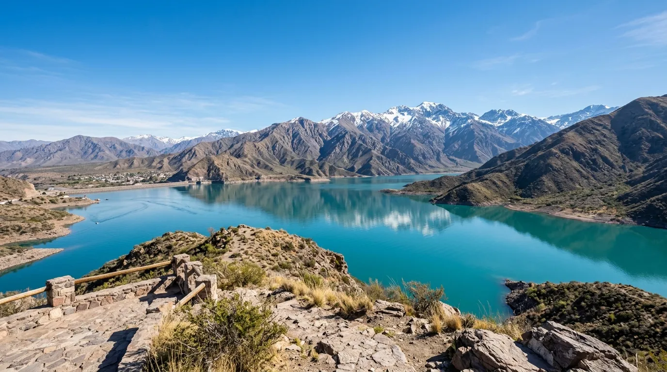 Paisagens incríveis para saber o que fazer em Mendoza em 3 dias explorando a Cordilheira dos Andes.