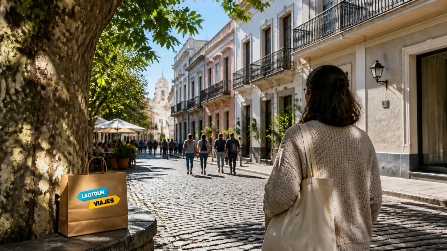Ruas históricas e opções de onde ficar em Montevidéu na tradicional Ciudad Vieja.